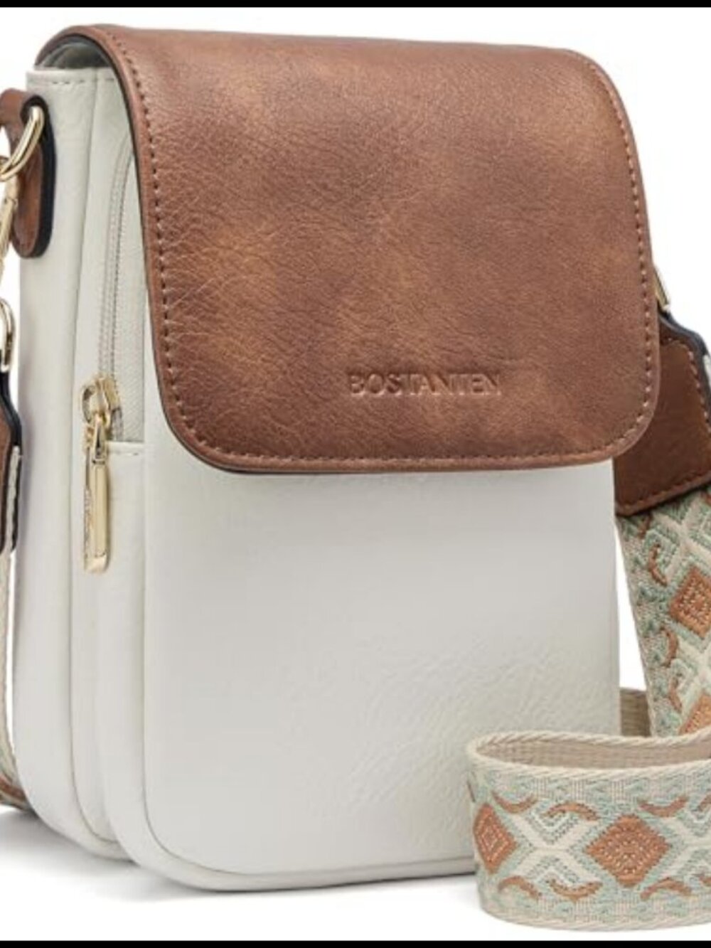 BOSTANTEN Crossbody Bag Leather Wallet Handbag with Card Slots Adjustable